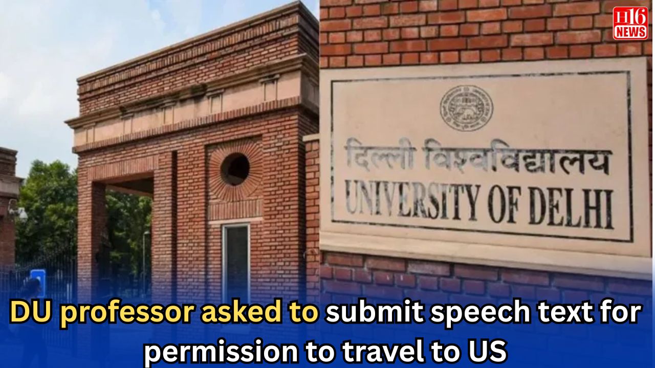 DU professor asked to submit speech text for permission to travel to US